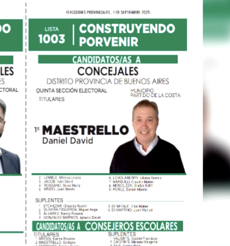 Daniel Maestrello, candidato a concejal por «Construyendo Porvenir»