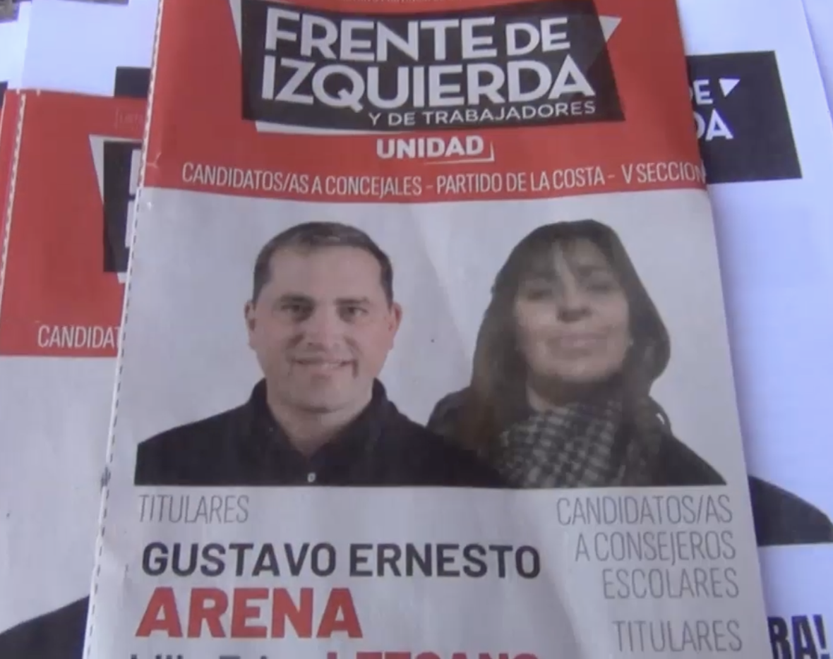 Gustavo Arena, candidato a concejal por el Frente de Izquierda (FIT)