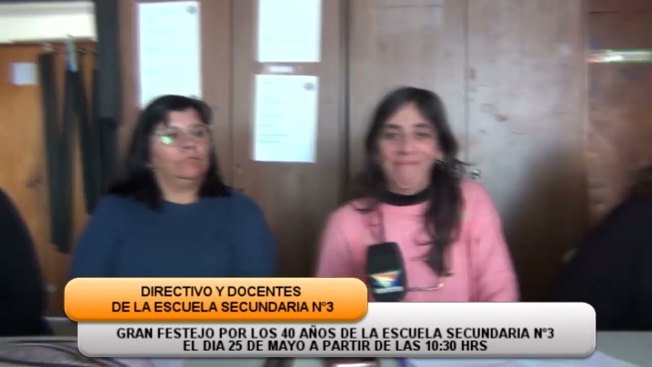 GRAN FESTEJO POR LOS 40 AÑOS DE LA ESCUELA SECUNDARIA N°3 EL 26 DE MAYO